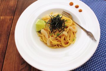 Uni Cream Pasta with Squid