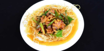 Seafood Chow Mein with Tako Karaage